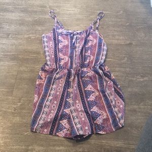 Boho purple pink romper